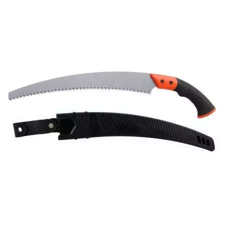 13inch Curved Pruning Saw with a Plastic Holster - Soteck triple bevel tooth 13inch (330mm) curved pruning hand saw
